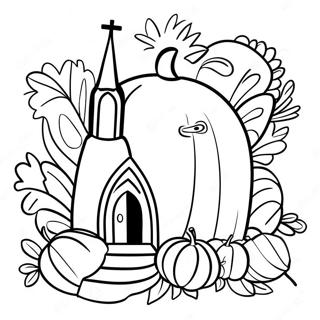 Église De Thanksgiving Pages À Colorier