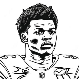 Lamar Jackson Pages À Colorier