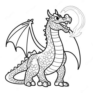 Page De Coloriage Dragon Majestueux Cracheur De Feu 98213 37100