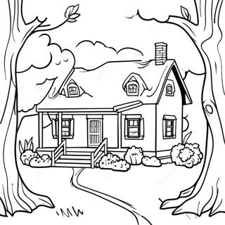 Page De Coloriage De La Maison De Reve Folklore De Taylor Swift 98343 37201