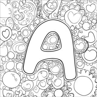 Page De Coloriage De Lettres En Bulles Colorees 98394-37238