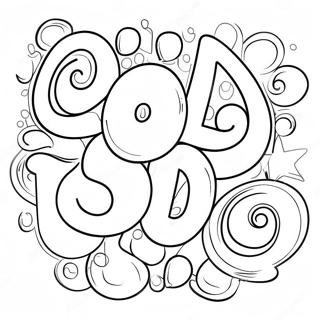 Page De Coloriage De Lettres En Bulles Audacieuses 98395 37241