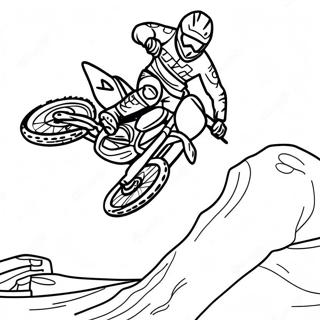 Page De Coloriage De Saut De Moto Tout Terrain Supercross Extreme 98419-37257