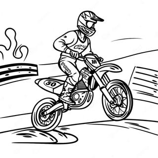 Page De Coloriage De Piste De Moto Tout Terrain Supercross Aventureuse 98422 37270