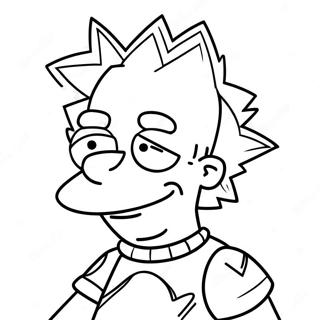 Bart Simpson Psychédélique Pages À Colorier