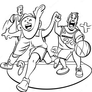 Page De Coloriage Joueurs Energiques Folie De Mars 98525 37351