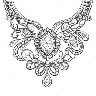 Page De Coloriage Collier En Diamant Etincelant 98548-37358