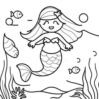 Page De Coloriage De Belle Sirene Sous Marine 98598-37394