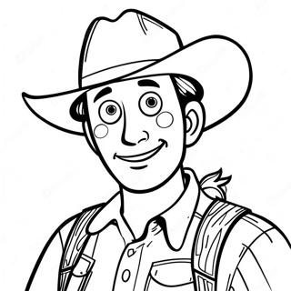 Woody Avec Son Chapeau De Cowboy Page A Colorier 9864-58