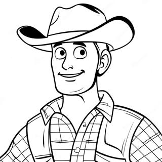 Woody Avec Son Chapeau De Cowboy Page A Colorier 9864-60