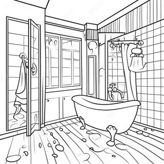 Page De Coloriage De Salle De Bain 98650-37436