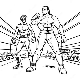 Page De Coloriage De Confrontation Epique Wwe 98679 37470