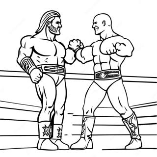 Page De Coloriage De Confrontation Epique Wwe 98679 37472