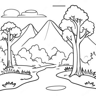 Page De Coloriage De Paysage Melancolique 98702-37478