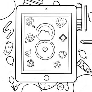 Page De Coloriage Ipad Colore Avec Des Applications Amusantes 98855-37597