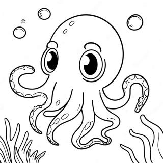 Page De Coloriage De Kraken Mignon Sous Leau 99162-37838