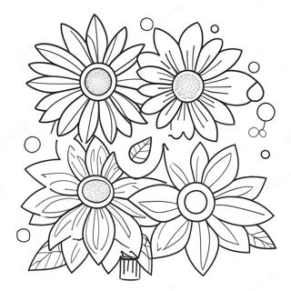 Page De Coloriage De Fleurs Colorees En Fleurs 99291-37938