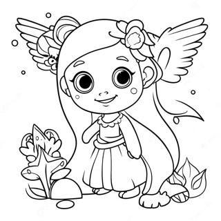 Page De Coloriage De Mira Avec Des Creatures Magiques 99421 38043