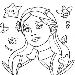 Page De Coloriage De Mira Avec Des Creatures Magiques 99421 38044