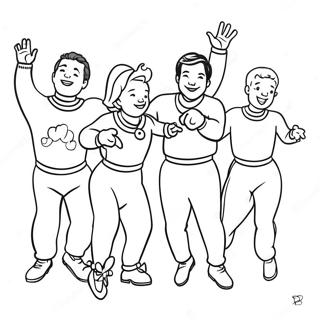 Page De Coloriage Des Personnages Dansants Wiggles 99548-38331