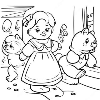 Page De Coloriage Boucle Dor Et Les Trois Ours 99573-38156