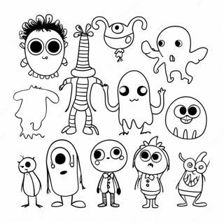 Page De Coloriage Des Personnages Fantaisistes De Tim Burton 99779-38509