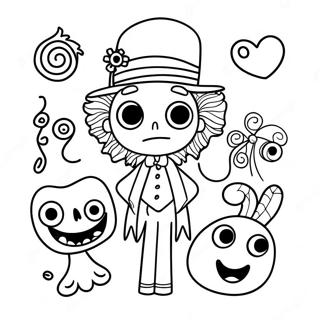 Page De Coloriage Des Personnages Fantaisistes De Tim Burton 99779-38510